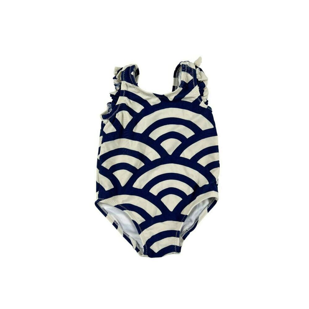 Tea Collection Tidal Ruffle Swimsuit girls size 6-12 months